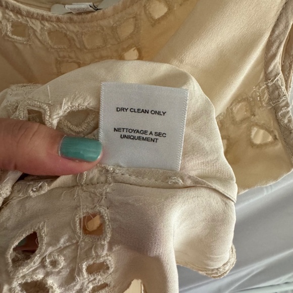 Joie Reena Silk Beaded Cream Beige Tank Top Size S - Picture 12 of 14